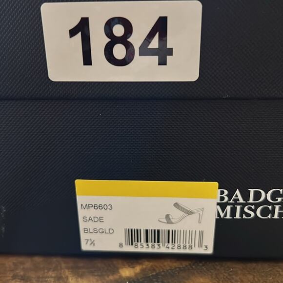 Badgley Mischka Sade Jeweled Double-Band Stiletto Heels Blush Gold NEW Size 7.5 - Picture 12 of 12